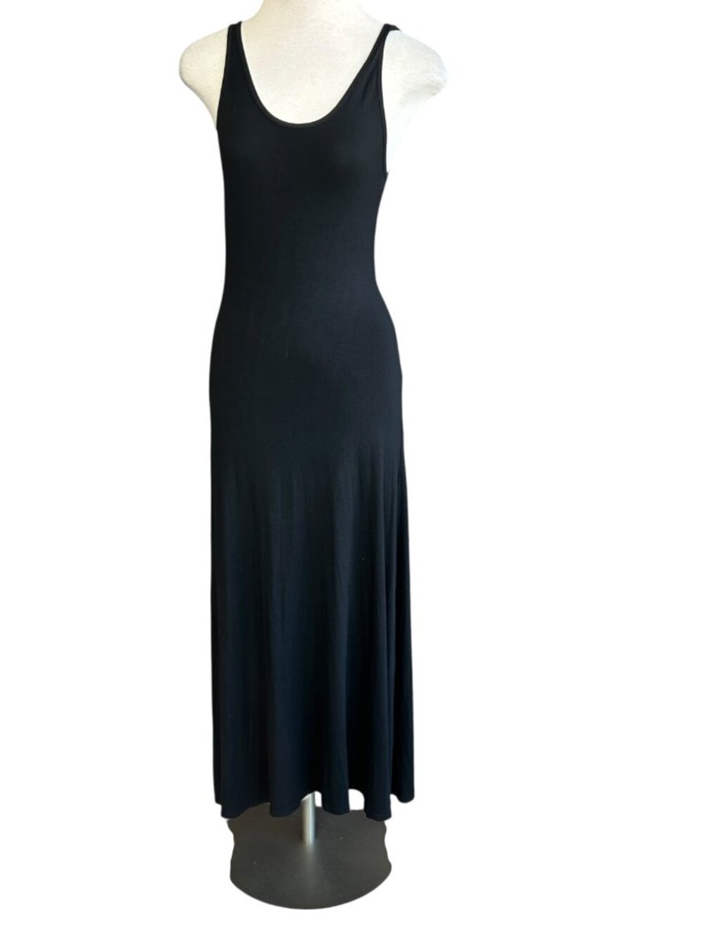 Hard Tail Forever Black Maxi Dress Bodycon Low Scoop Back Size XS